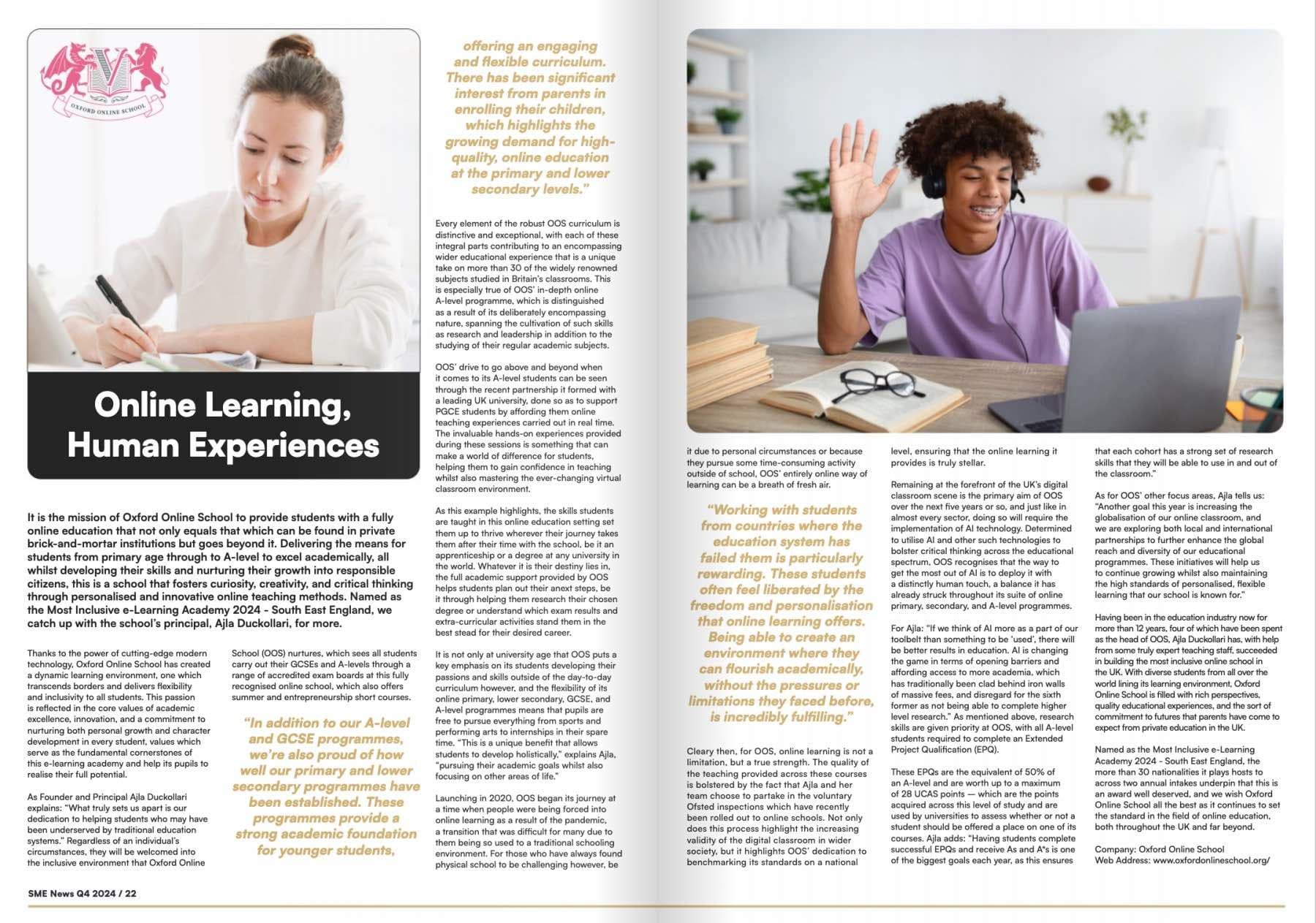 Online Learning, Human Experiences